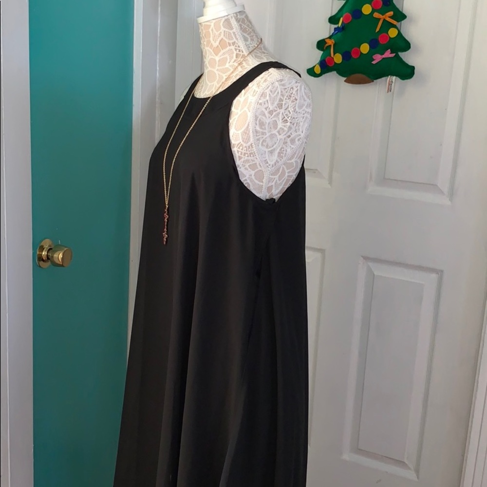Paper Doll Black Sheer Asymmetrical Maxi Dress - Picture 7 of 11